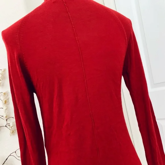 ZARA Seidel Jumper Red Turtleneck Sweater - Picture 13 of 15